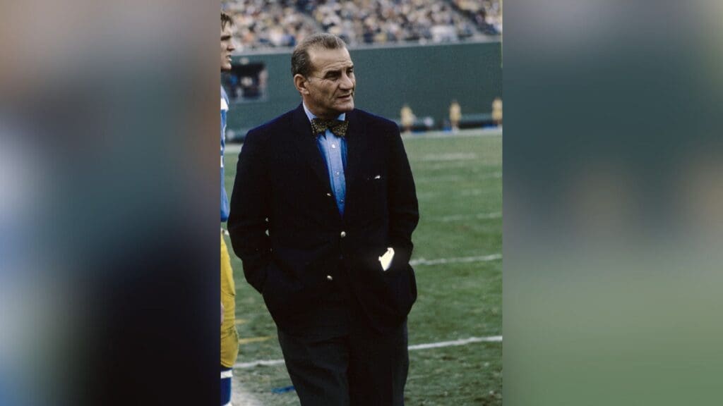 Nov 1968; San Diego, CA, USA; FILE PHOTO; San Diego Chargers head coach Sid Gillman on the sideline during the 1968 season at San Diego Stadium. M