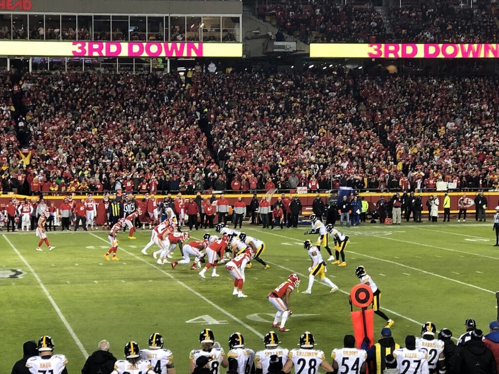 Steelers offense against the Kansas City Chiefs
