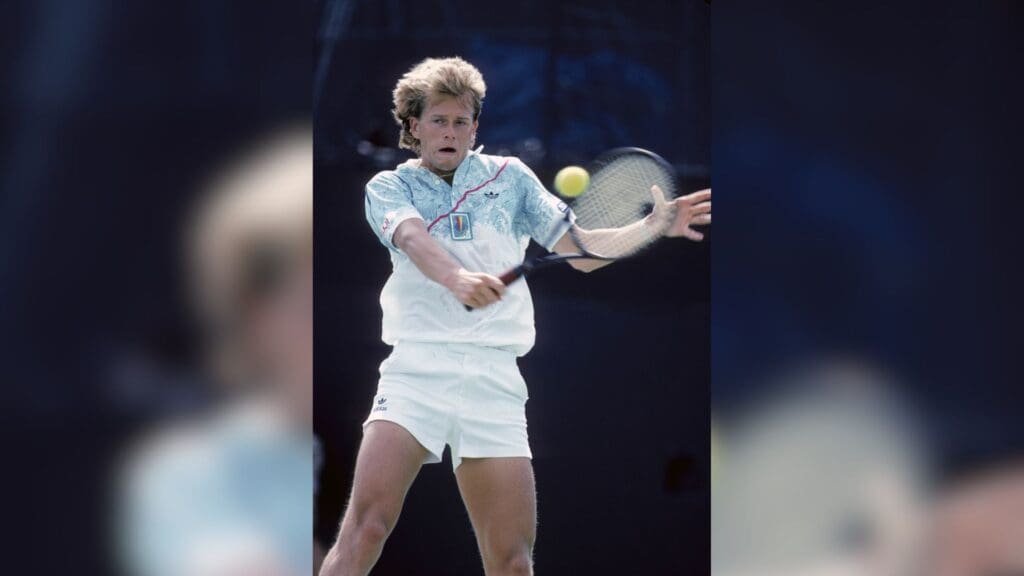 Unknown date; Key Biscayne, FL, USA; FILE PHOTO; Stefan Edberg in action during the Lipton Tennis Tournament at Key Biscayne, FL.