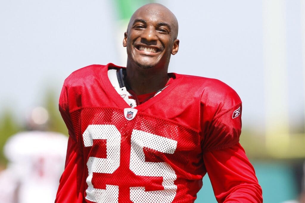 August 8, 2009; Tampa, FL, USA; Tampa Bay Buccaneers cornerback Aqib Talib (25) during training camp at One Buc Place, the Buccaneers training facility.