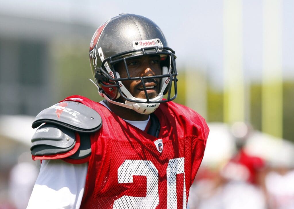 August 2, 2009; Tampa, FL, USA; Tampa Bay Buccaneers cornerback Ronde Barber (20) during training camp at One Buc Place.