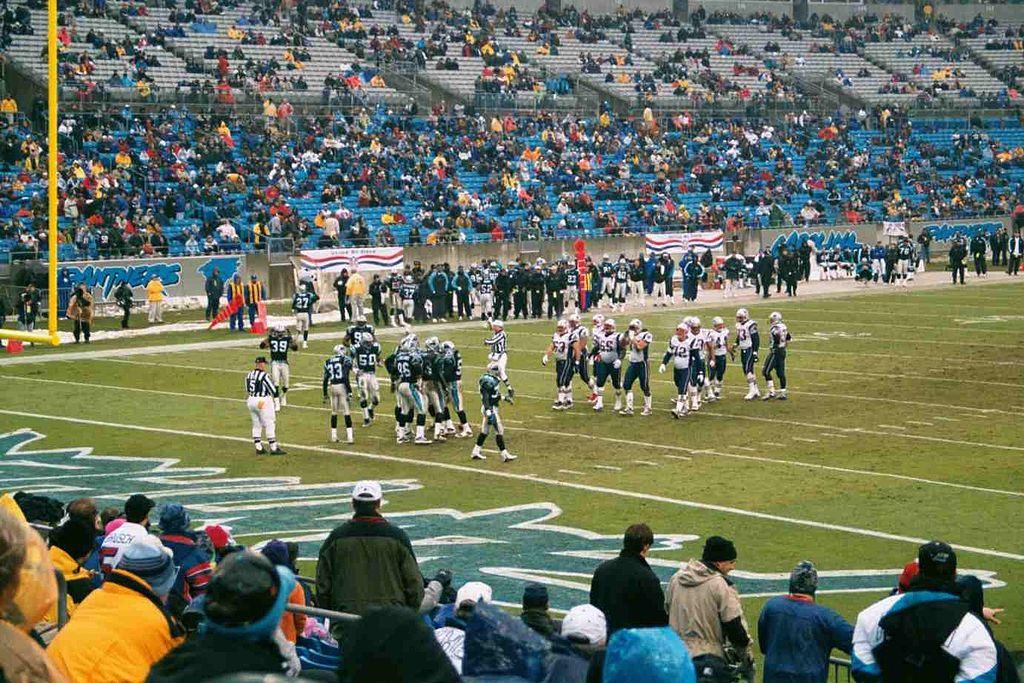 The Patriots on the road at Carolina on January 6, 2002