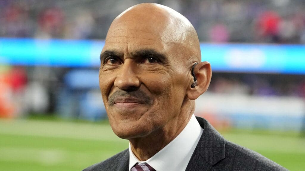 Dec 23, 2023; Inglewood, California, USA; NBC Sports broadcasters Tony Dungy during the game between the Los Angeles Chargers and the Buffalo Bills at SoFi Stadium.