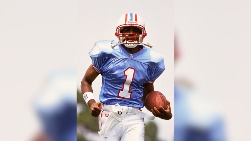 Unknown Date, 1984; Unknown Location, USA; FILE PHOTO; Houston Oilers quarterback Warren Moon (1) during his rookie season.