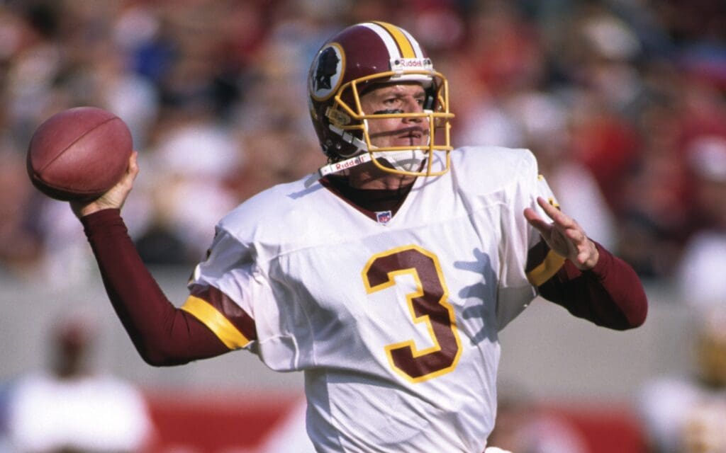 Nov 5, 2000; Tempe, AZ, USA; FILE PHOTO; Washington Redskins quarterback Jeff George (3) in action against the Arizona Cardinals at Sun Devil Stadium.