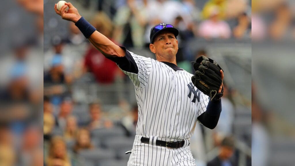 Aug 22, 2013; Bronx, NY, USA; New York Yankees third baseman Alex Rodriguez (13) before a game against the Toronto Blue Jays at Yankee Stadium.
