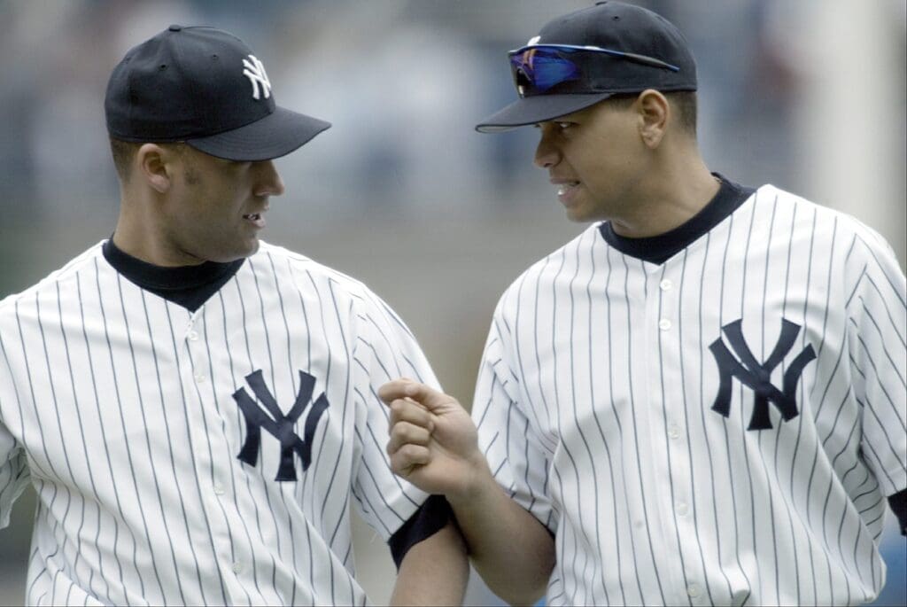 Derek Jeter and Alex Rodriguez at Yankee Stadium in 2004. Xxx Yanks Rd054 Jpg S Bba Usa Ny