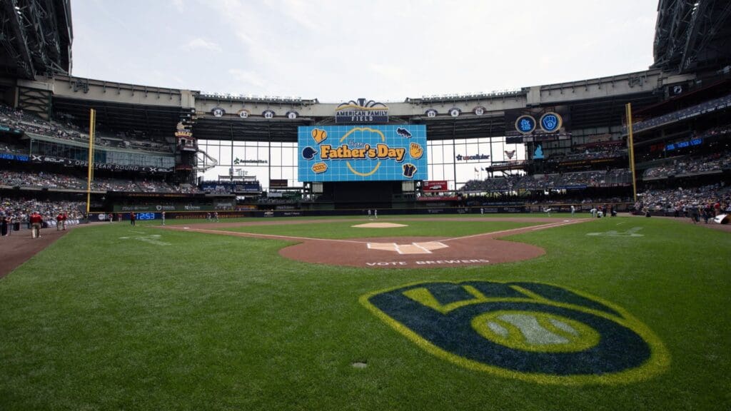 Jun 15, 2025; Milwaukee, Wisconsin, USA; General view of the field at American Family Field on Father’s Day prior to the game between the St. Louis Cardinals and Milwaukee Brewers.