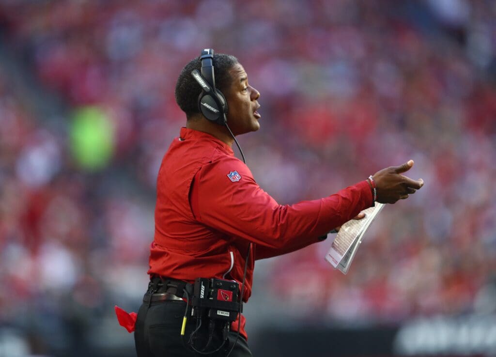 Dec 23, 2018; Glendale, AZ, USA; Arizona Cardinals head coach Steve Wilks against the Los Angeles Rams at State Farm Stadium.