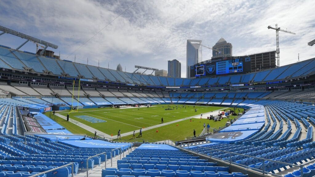 Sep 13, 2020; Charlotte, North Carolina, USA; An overall view of Bank of America Stadium before the game.
