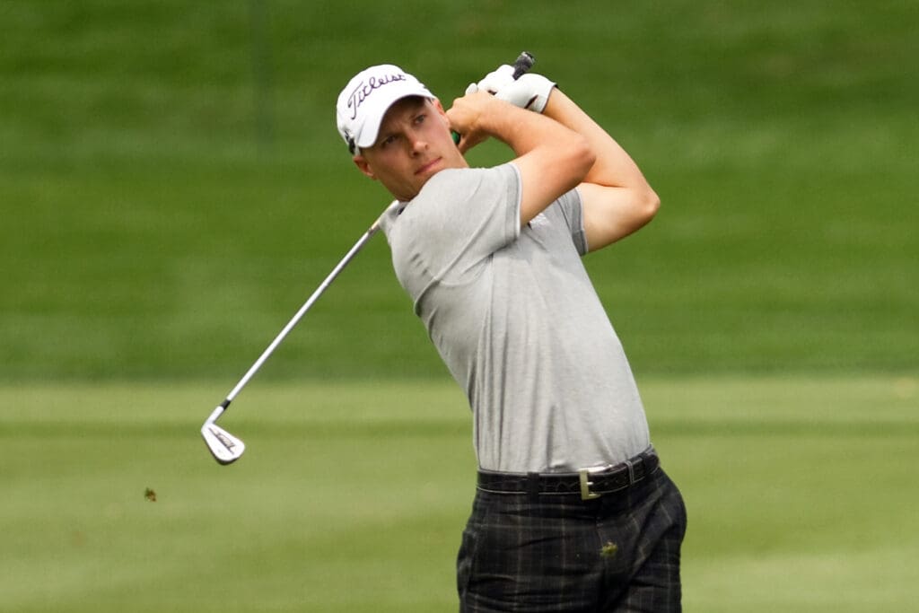 Ben Crane hits from the fairway of the eighth hole during the first round of the Arnold Palmer Invitational at the Bay Hill Club & Lodge.