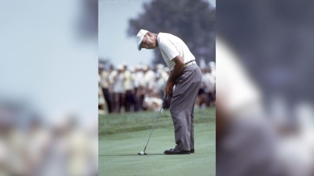 Jul 19, 1964; Columbus, OH, USA; FILE PHOTO; Ben Hogan in action during the 1964 PGA Championship at Columbus Country Club.