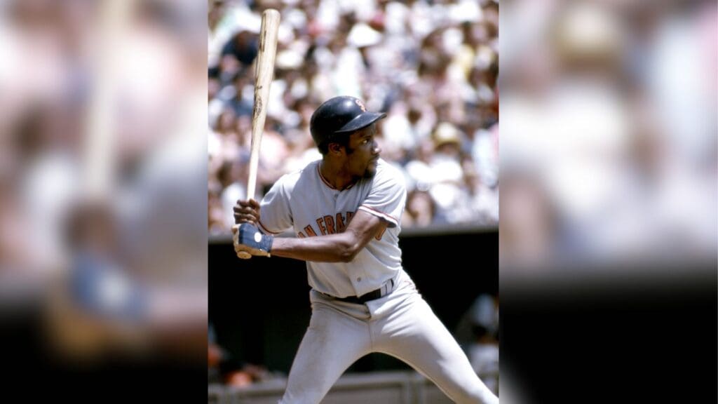 April 1973; Cincinnati, OH, USA; FILE PHOTO; San Francisco Giants right fielder Bobby Bonds at bat against the Cincinnati Reds at Riverfront Stadium during the 1973 season.