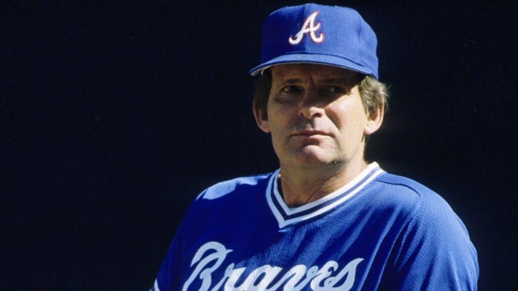 Unknown Date; Atlanta, GA, USA; FILE PHOTO; Atlanta Braves manager Bobby Cox at Fulton County Stadium.