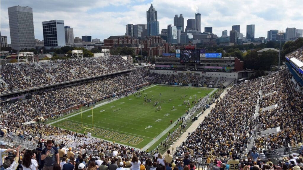 Oct 15, 2016; Atlanta, GA, USA; A general view of Bobby Dodd Stadium