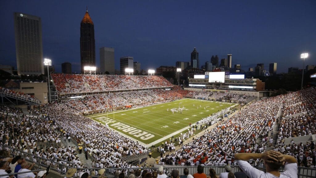 Sep 22, 2016; Atlanta, GA, USA; General view of the game between the Clemson Tigers and the Georgia Tech Yellow Jackets at Bobby Dodd Stadium