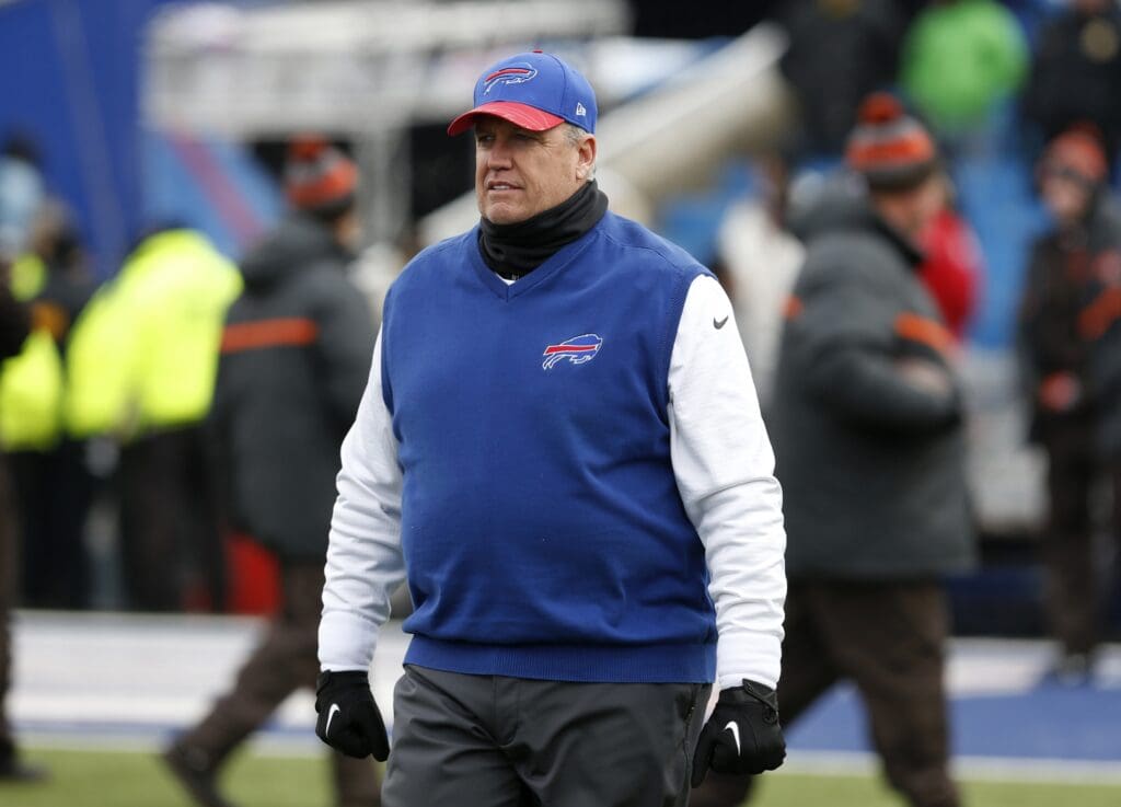 Dec 18, 2016; Orchard Park, NY, USA; Buffalo Bills head coach Rex Ryan walks on the field before a game against the Cleveland Browns at New Era Field
