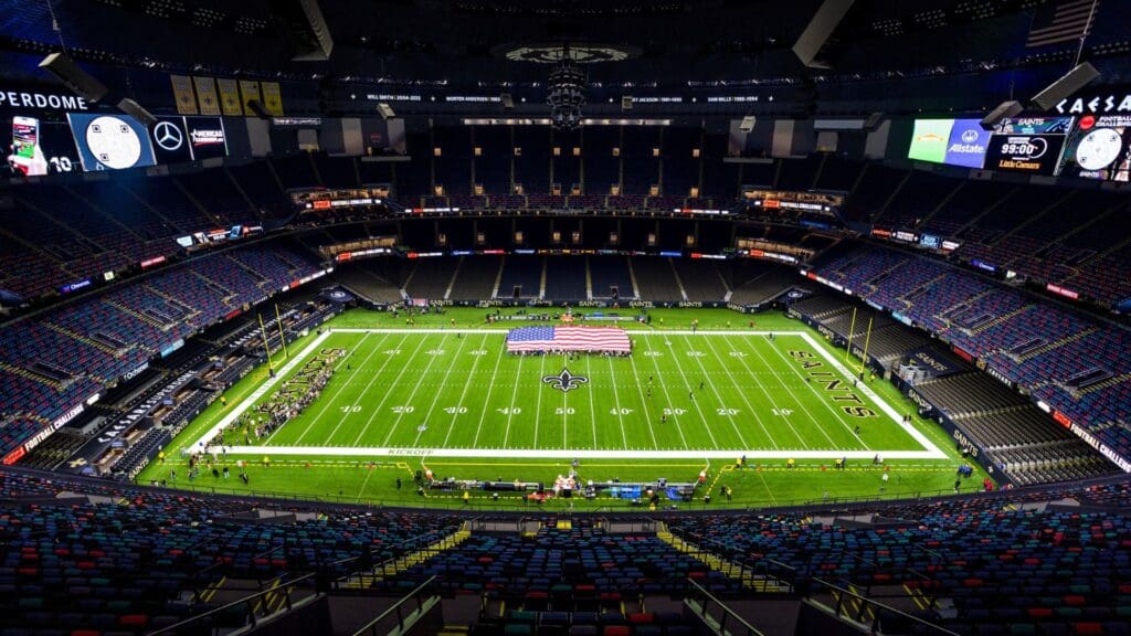 Sep 8, 2024; New Orleans, Louisiana, USA; General view of the stadium before the game between the New Orleans Saints and the Carolina Panthers at Caesars Superdome.