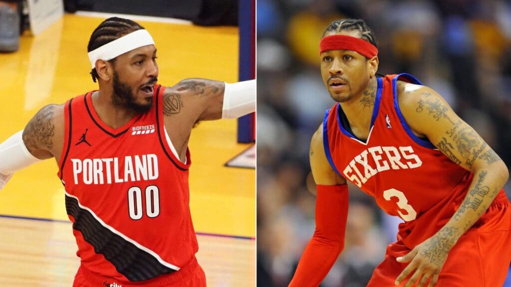 Carmelo Anthony and Allen Iverson