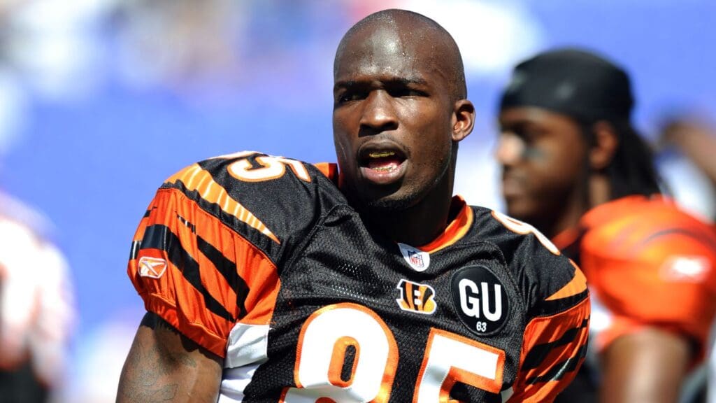 Sept 7, 2008; Baltimore, MD, USA; Cincinnati Bengals wide receiver Chad Johnson (85) before the game against the Baltimore Ravens at M&T Bank Stadium. Chad Johnson legally changed his name to Chad Ocho Cinco this week but the NFL informed the Bengals that there are issues needed to be resolved before he can wear his new name on his jersey.