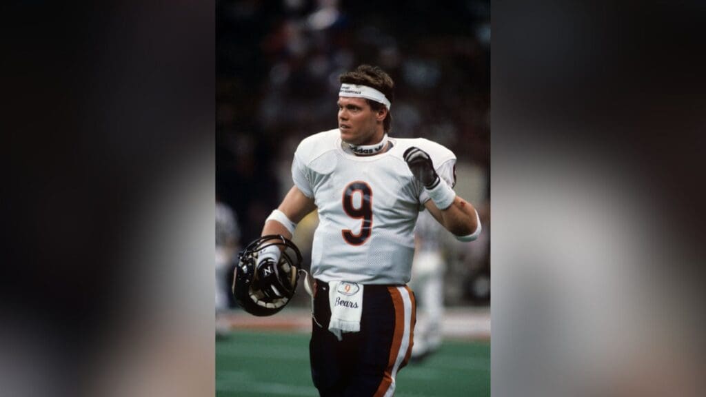 Jan 26, 1986; New Orleans, LA, USA; FILE PHOTO; Chicago Bears quarterback Jim McMahon (9) during Super Bowl XX against the New England Patriots at the Superdome. The Bears defeated the Patriots 46-10.