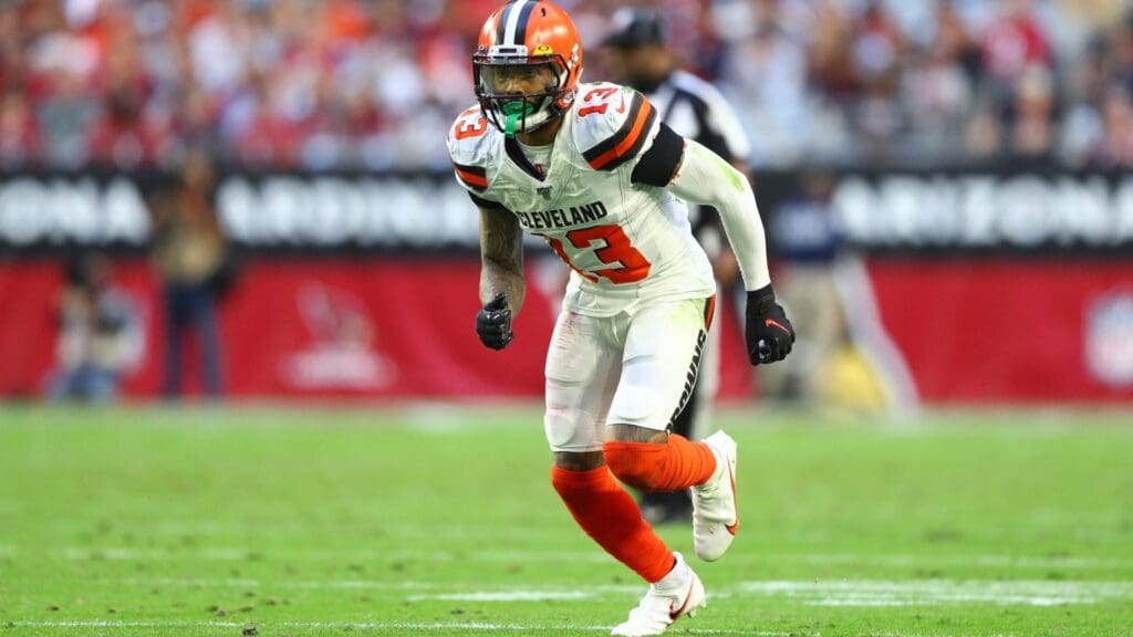 Dec 15, 2019; Glendale, AZ, USA; Cleveland Browns wide receiver Odell Beckham Jr. (13) against the Arizona Cardinals at State Farm Stadium.