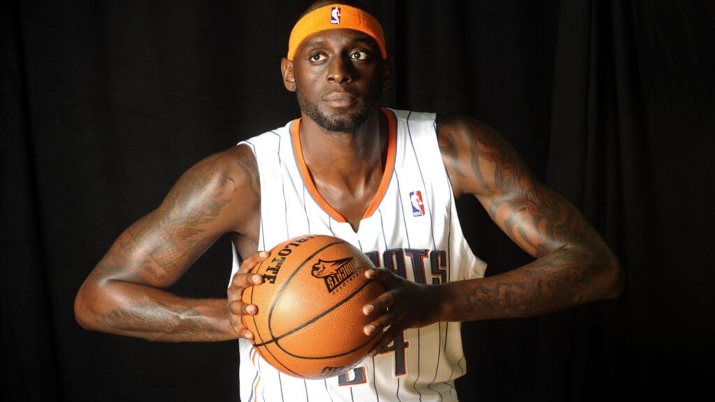 Sept. 27, 2010; Charlotte, NC, USA; Charlotte Bobcats forward Darius Miles (24) during media day at Time Warner Cable Arena.
