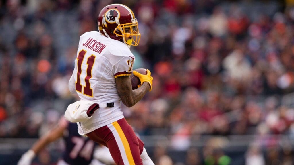 Dec 24, 2016; Chicago, IL, USA; Washington Redskins wide receiver DeSean Jackson (11) in action during the game against the Chicago Bears at Soldier Field. The Redskins defeat the Bears 41-21