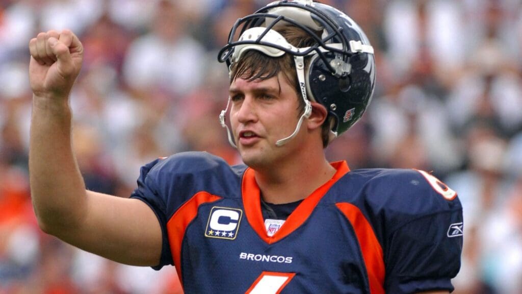 Sep 16, 2007; Denver, CO, USA; Denver Broncos quarterback Jay Cutler (6) during 23-20 overtime victory over Oakland Raiders at Invesco Field at Mile High.