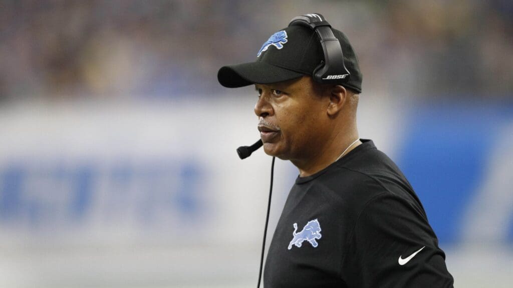 Dec 31, 2017; Detroit, MI, USA; Detroit Lions head coach Jim Caldwell looks on from the sideline during the second quarter against the Green Bay Packers at Ford Field