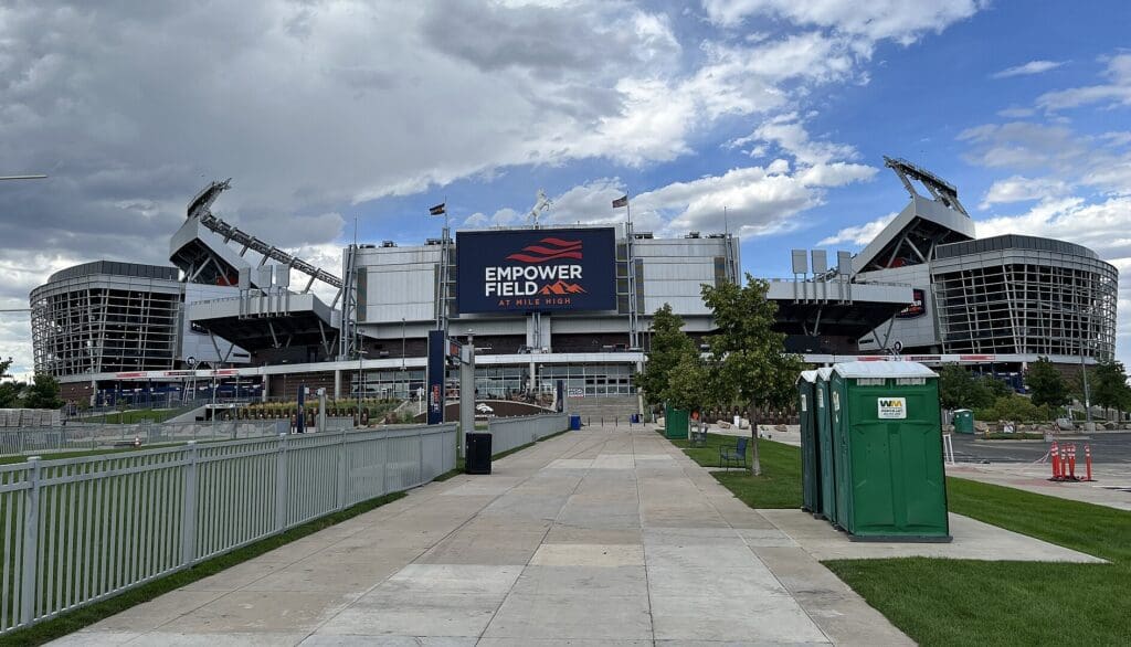 Exterior of Empower Field at Mile High in Denver, Colorado - taken in 2022