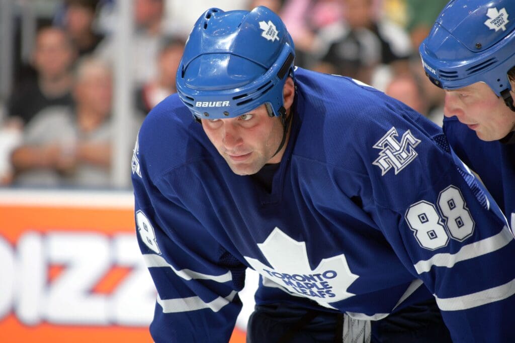 Sep 18, 2005; Toronto, Ontario, CAN; Toronto Maple Leafs center Eric Lindros (88) on the ice against the Ottawa Senators at Air Canada Centre.