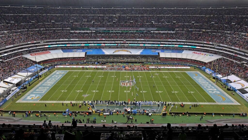 Nov 18, 2019; Mexico City, MEX; General overall view of Estadio Azteca during the NFL International Series game between the Kansas City Chiefs and the Los Angeles Chargers