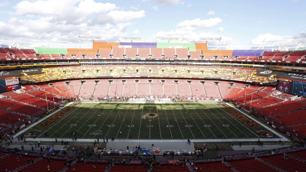 Jan 10, 2016; Landover, MD, USA; A general view of FedEx Field prior to the game between the Washington Redskins and the Green Bay Packers in a NFC Wild Card playoff football game