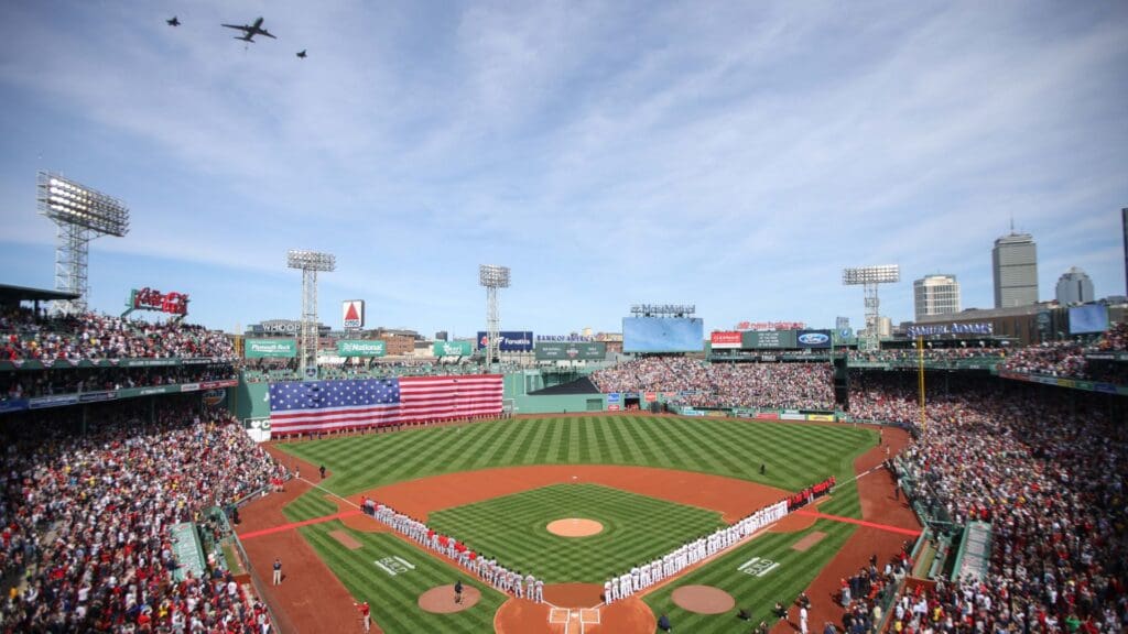 Apr 4, 2025; Boston, Massachusetts, USA; A general view of Fenway Park before a game between the St. Louis Cardinals and the Boston Red Sox.