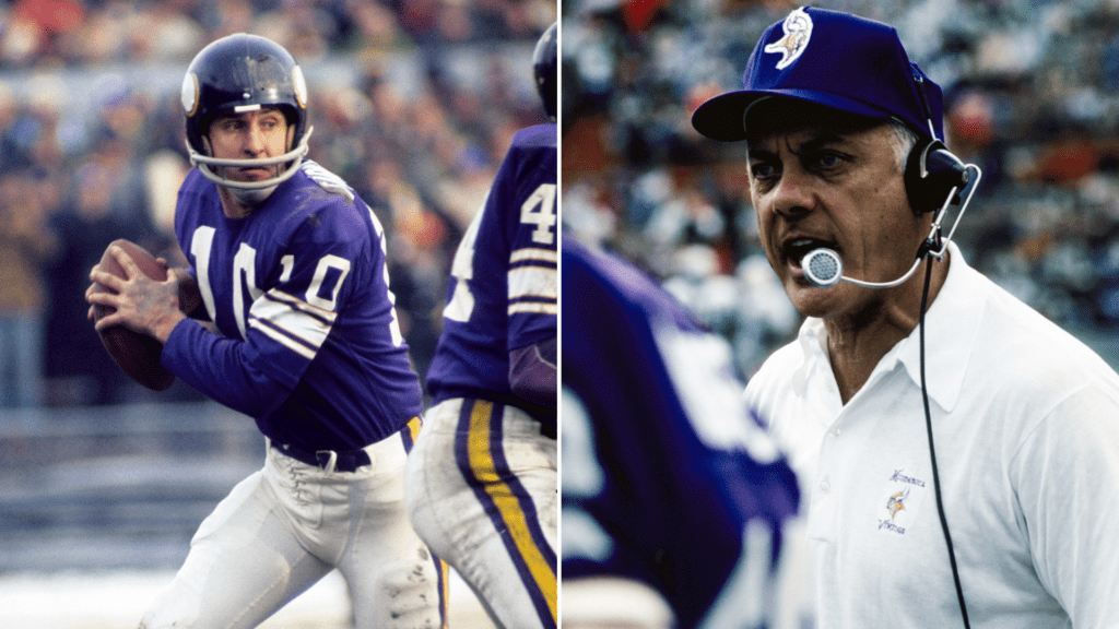 Fran Tarkenton and Bud Grant