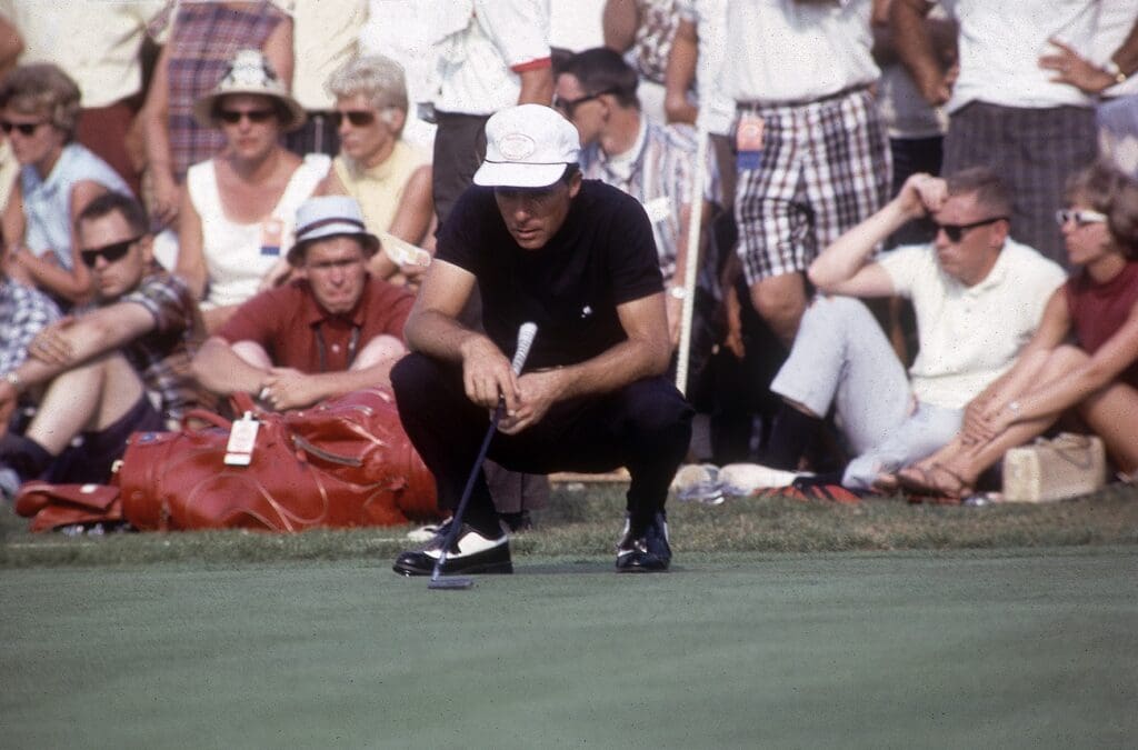 Jul 23, 1966; Akron, OH, USA; FILE PHOTO; Gary Player in action during the 1966 PGA Championship at Firestone Country Club