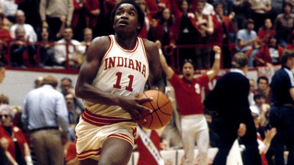 Mar 1980; Bloomington, IN, USA; FILE PHOTO; Indiana Hoosiers guard (11) Isiah Thomas in action.