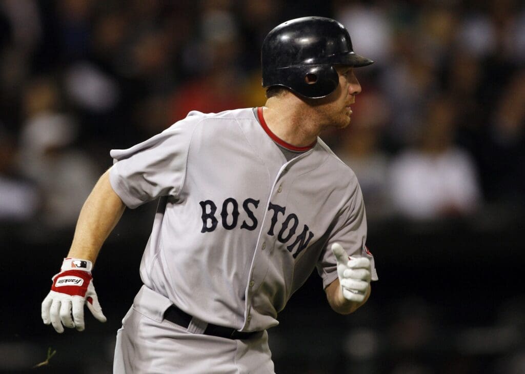 Sep 28, 2010; Chicago, IL, USA; Boston Red Sox right fielder J.D. Drew rounds the bases after hitting a solo home run during the second inning against the Chicago White Sox at US Cellular Field.