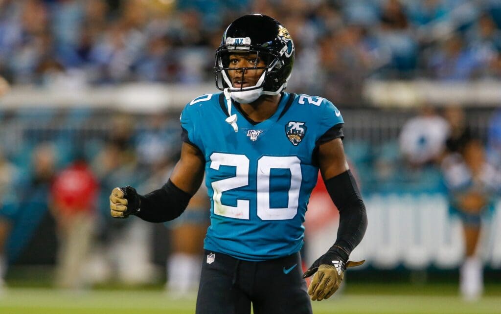 Sep 19, 2019; Jacksonville, FL, USA; Jacksonville Jaguars cornerback Jalen Ramsey (20) during the second half at TIAA Bank Field