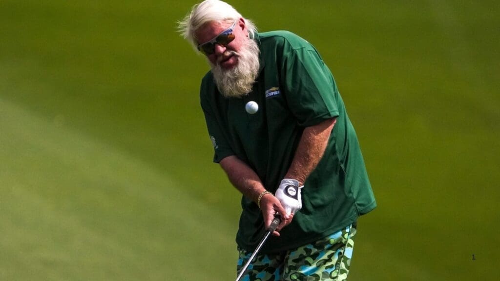 John Daly approaches the 11th green during the pro-am of the Galleri Classic at Mission Hills Country Club in Rancho Mirage, Calif., Wednesday, March 26, 2025.