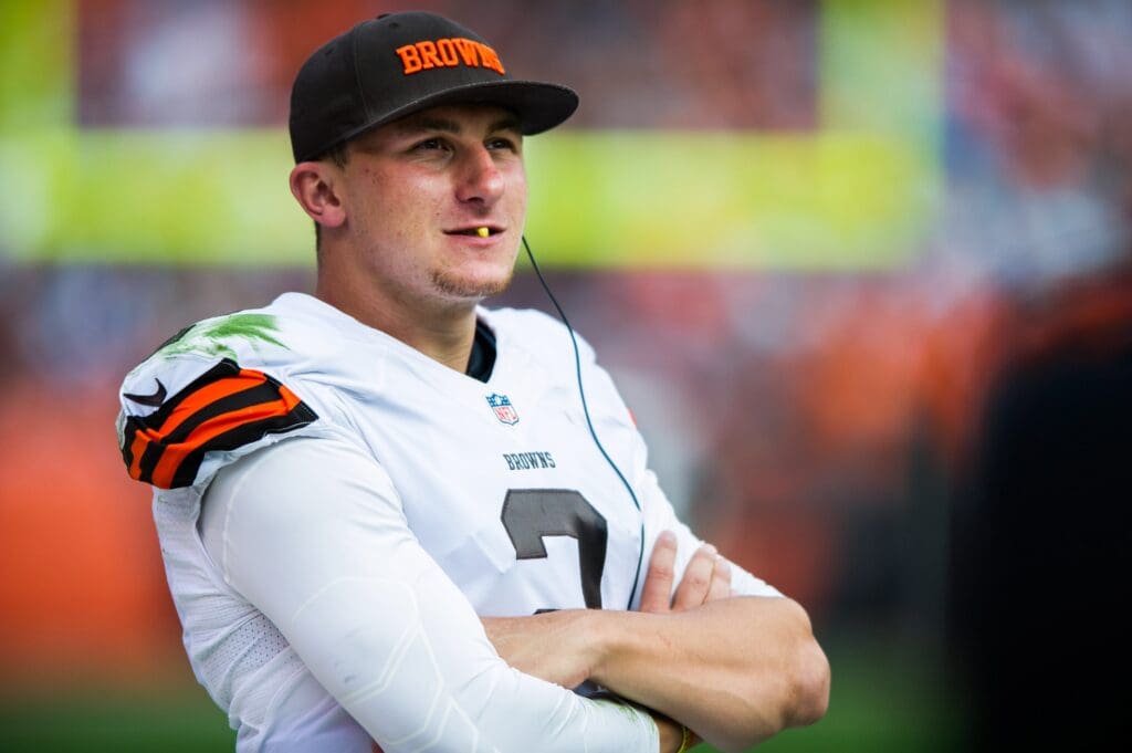 Sep 21, 2014; Cleveland, OH, USA; Cleveland Browns quarterback Johnny Manziel (2) at FirstEnergy Stadium.