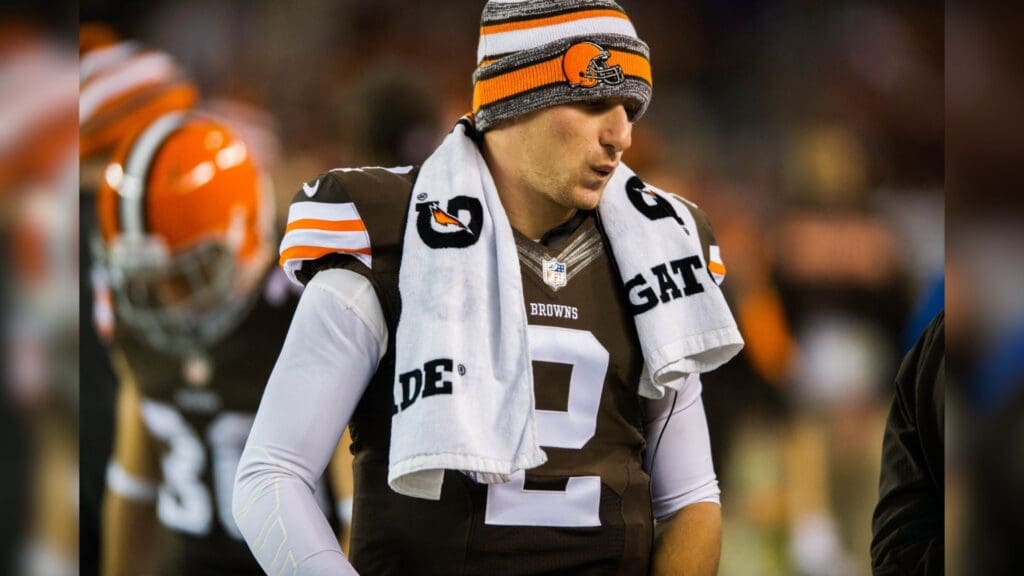 Oct 26, 2014; Cleveland, OH, USA; Cleveland Browns quarterback Johnny Manziel (2) at FirstEnergy Stadium.