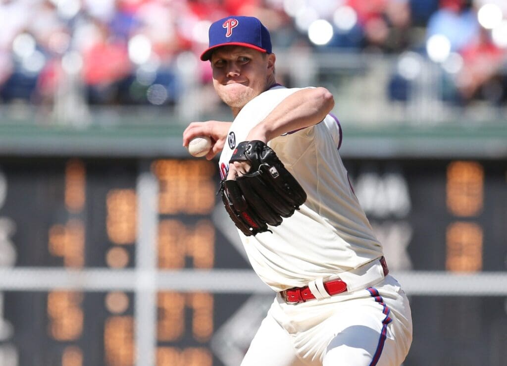 Jun 1, 2014; Philadelphia, PA, USA; Philadelphia Phillies relief pitcher Jonathan Papelbon (58) pitches during the ninth inning of a game against the New York Mets at Citizens Bank Park. The Mets won in the eleventh inning 4-3.