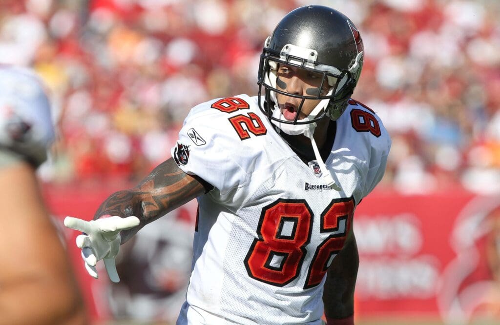 October 16, 2011; Tampa, FL, USA; Tampa Bay Buccaneers tight end Kellen Winslow (82) during the first quarter against the New Orleans Saints at Raymond James Stadium.