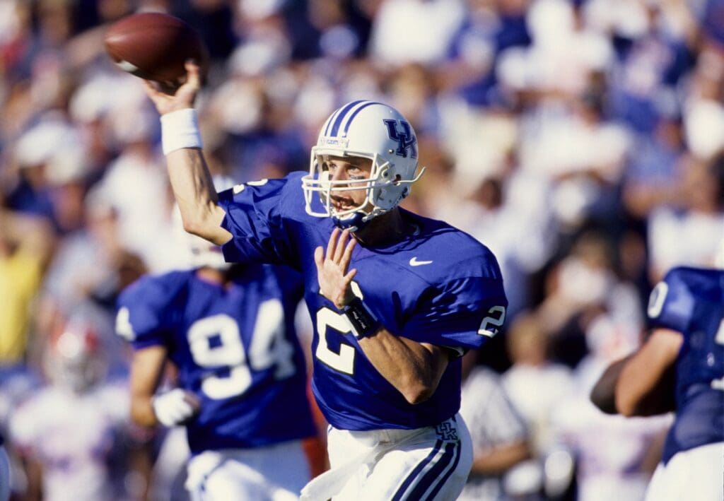 Sep 26,1998; Gainesville, FL, USA; FILE PHOTO; Kentucky Wildcats quarterback Tim Couch (2) in action rushing the ball against the Florida Gators at Ben Hill Griffin Stadium.