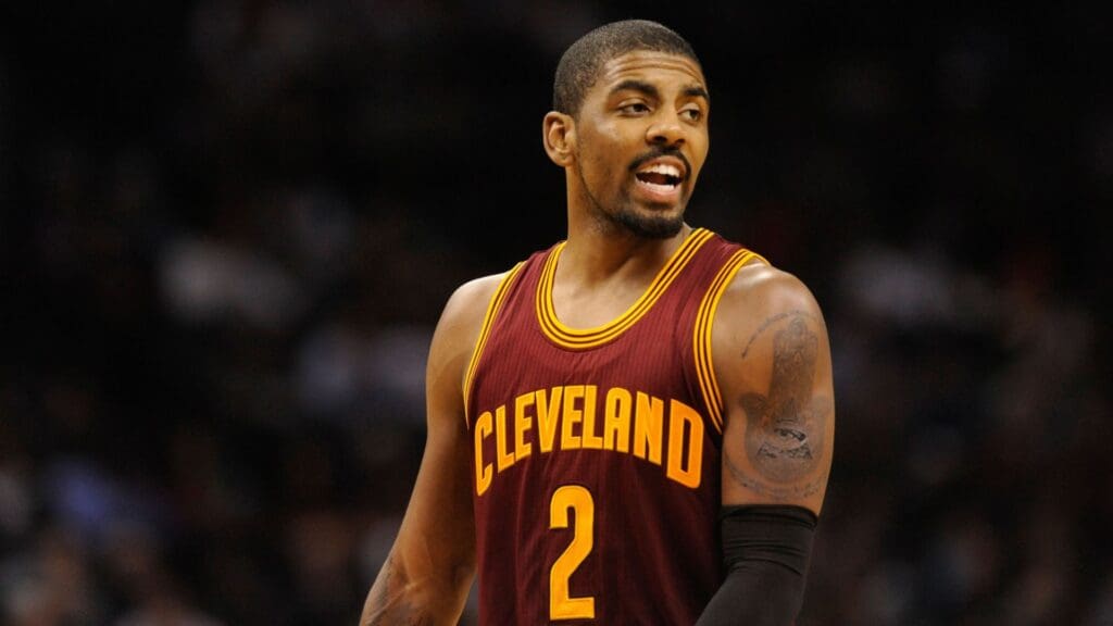 Feb 3, 2016; Charlotte, NC, USA; Cleveland Cavaliers guard Kyrie Irving (2) during the second half of the game at Time Warner Cable Arena. Hornets win 106-97.