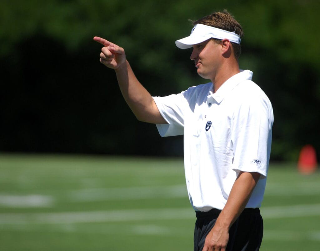 Jul 27, 2007; Napa, CA, USA; Oakland Raiders coach Lane Kiffin at training camp at the Napa Valley Marriott.