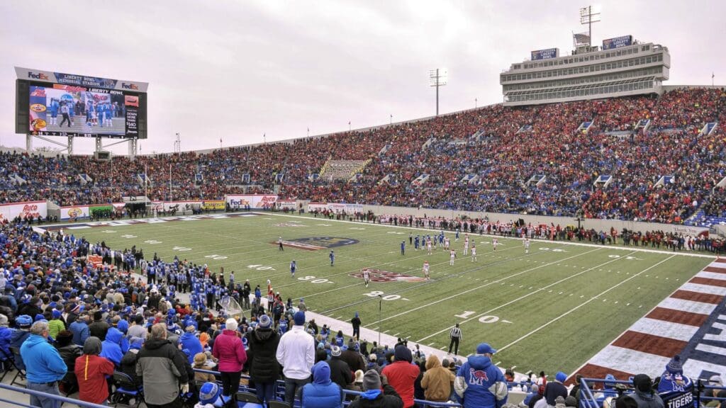 Dec 30, 2017; Memphis, TN, USA; general view during the first half between the Iowa State Cyclones and the Memphis Tigers in the 2017 Liberty Bowl at Liberty Bowl Memorial Stadium.