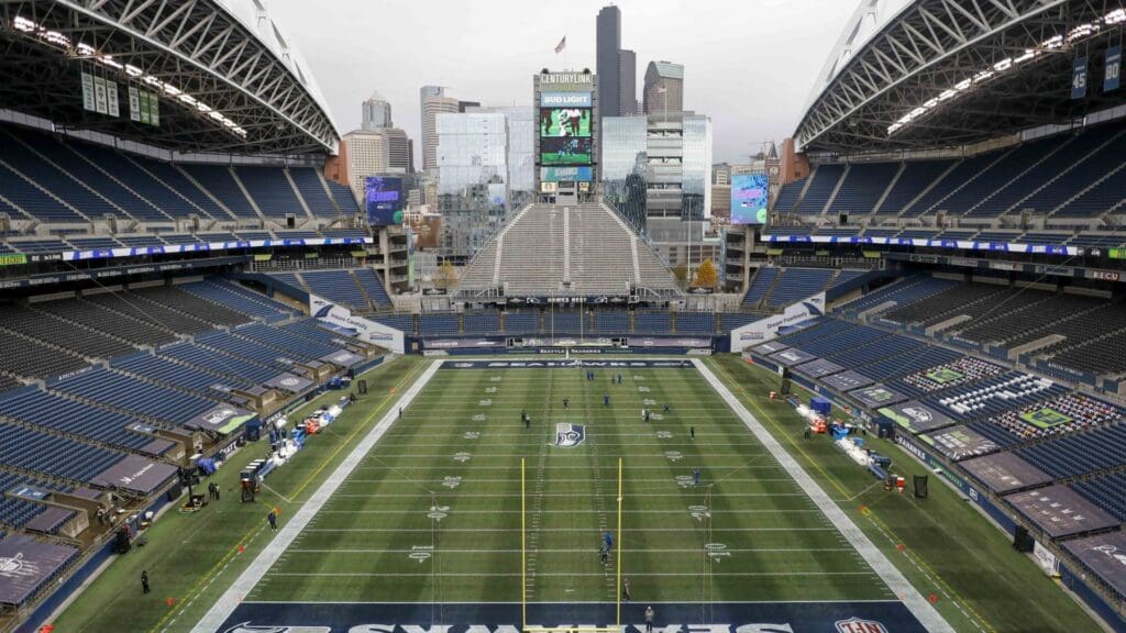 Dec 13, 2020; Seattle, Washington, USA; General view of Lumen Field before a game between the New York Jets and Seattle Seahawks.